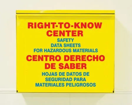 Bilingual SDS Storage Cabinet: Right-To-Know-Center - Cabinet Only