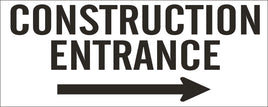 Construction Entrance Right Arrow - Safety Banner | SBL-405
