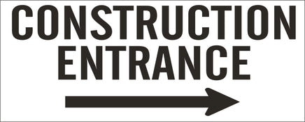 Construction Entrance Right Arrow - Safety Banner | SBL-405