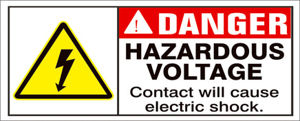 Danger Hazardous Voltage Electric Shock - Safety Banner | SB-408