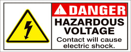 Danger Hazardous Voltage Electric Shock - Safety Banner | SBL-408