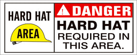 Hard Hat Area Danger Hard Hat Required - Safety Banner | SBL-409