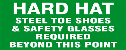 Hard Hat Steel Toe Shoes & Safety Glasses - Safety Banner | SBL-410