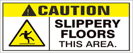 Caution Slippery Floors This Area - Safety Banners | SBL-421