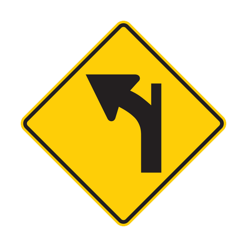 W1-10bL - Combination Horizontal Alignment (Curve) Left Signs
