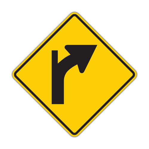 W1-10bR - Combination Horizontal Alignment (Curve) Right Signs