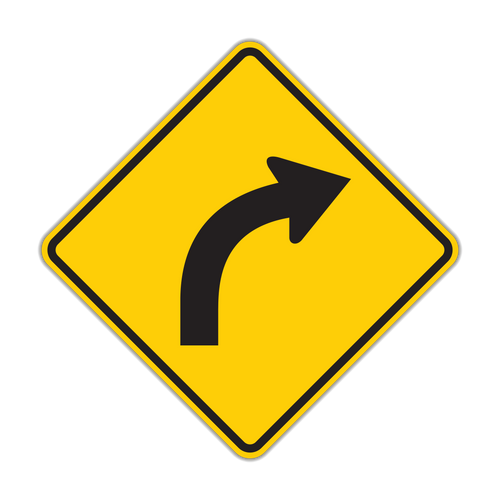 W1-2R - Right Turn Arrow Signs