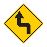 W1-3L - Reverse Turn Left Signs