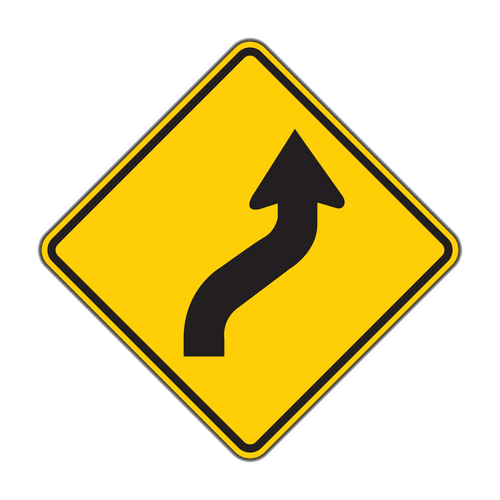 W1-4R - Reverse Curve Right Signs