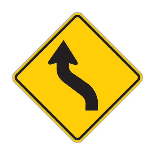 W1-4L - Reverse Curve Left Signs
