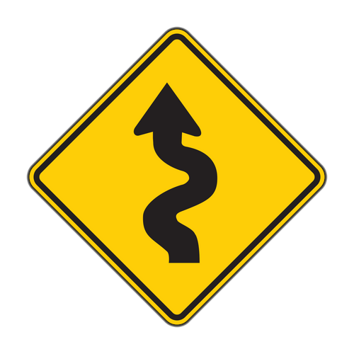 W1-5R - Winding Road Right Signs