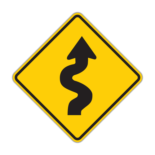 W1-5L - Winding Road Left Signs