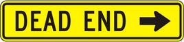 Dead End Right (plaque) Sign - W14-1AR