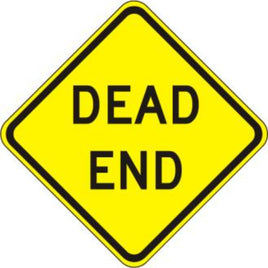 Dead End Warning Sign - W14-1