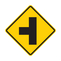 W2-2L - Side Road Left Signs