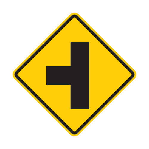W2-2L - Side Road Left Signs