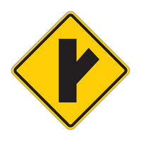 W2-3R - Side Road Oplique Right Signs