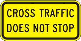 Cross Traffic Does Not Stop Sign - W4-4P