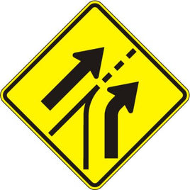 Entering Added Lane Sign - W4-6