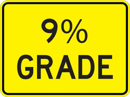 9% Grade Signs - W7-3