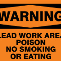Warning Lead Work Area Poison No Smoking Or Eating Signs | W-4501