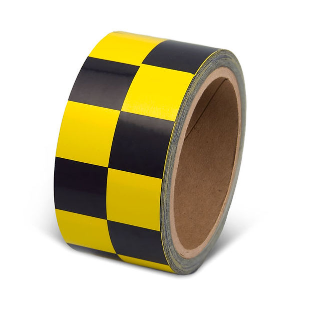 Yellow/Black Checkerboard Tape (2