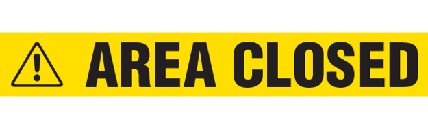 AREA CLOSED Barricade Tape 12/case