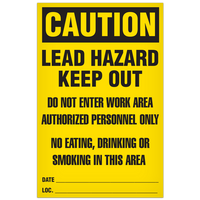 Caution Lead Hazard Sign 11"x17" (100/pkg) - 3 Packs