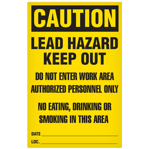 Caution Lead Hazard Sign 11