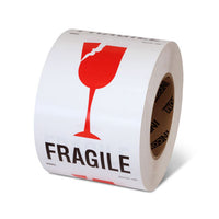 FRAGILE Label (4" x 6") 500 /roll - 3 Rolls