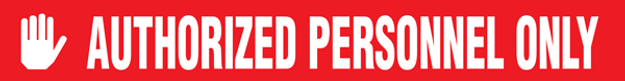 Message Floor Tape - AUTHORIZED PERSONNEL (3