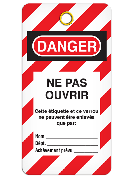 Danger - Ne pas ouvrir (25/pkg) - RP w/ ties - 3 Packs