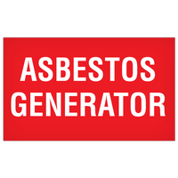 Asbestos Generator Label 5"x3" (500/roll) - 4 Packs