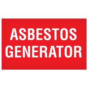 Asbestos Generator Label 5"x3" (500/roll) - 4 Packs