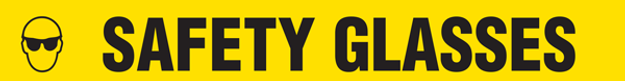 Message Floor Tape - SAFETY GLASSES (3