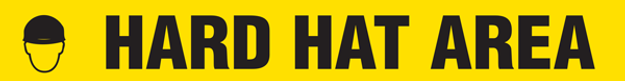 Message Floor Tape - HARD HAT AREA (3