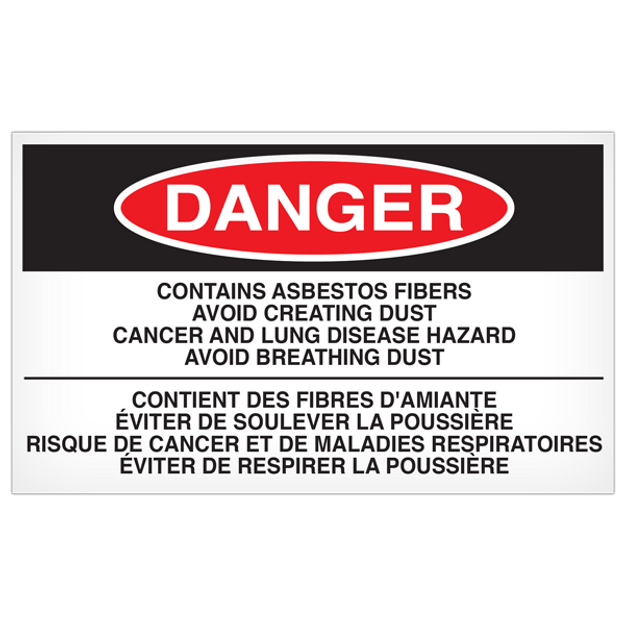 Danger Asbestos Label 5