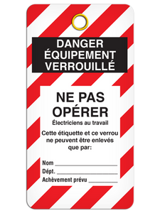 Danger - Équip Verr. Élect. (25/pkg) - RP w/ties - 3 Packs