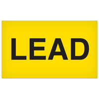 Lead Label 5"x3" (500/roll) - 4 Packs