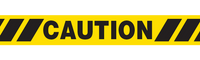 CAUTION W/ HAZARD STRIPE Barricade Tape 12/case