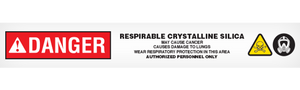 DANGER RESPIRABLE SILICA Barricade Tape 12/case