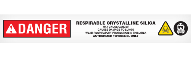 DANGER RESPIRABLE SILICA Barricade Tape 12/case