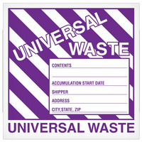 UNIVERSAL WASTE Label (6" x 6") 500 /roll - 2 Rolls
