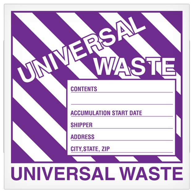 UNIVERSAL WASTE Label (6