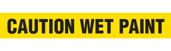 CAUTION WET PAINT Barricade Tape 12/case