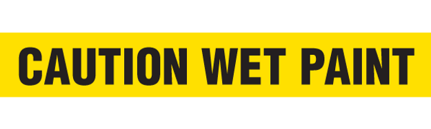 CAUTION WET PAINT Barricade Tape 12/case