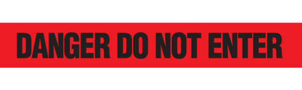 DANGER D.N.E. Barricade Tape 12/case