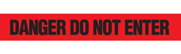 DANGER D.N.E. Barricade Tape 12/case
