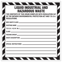 HAZARDOUS WASTE Label (6" x 6") - 2 Rolls