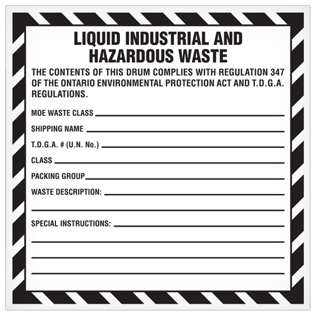 HAZARDOUS WASTE Label (6